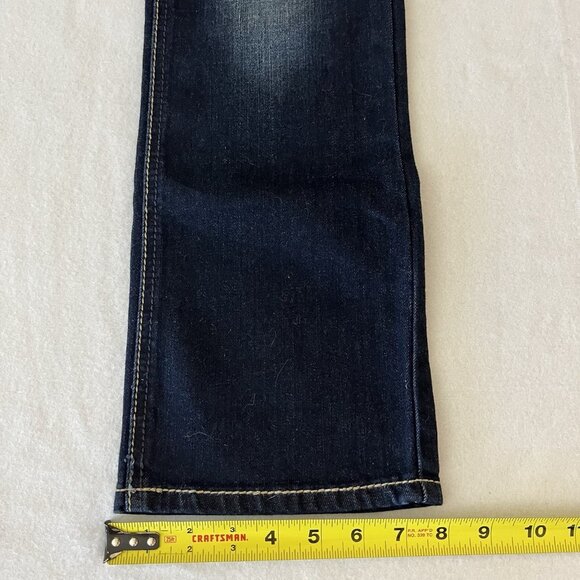 Hydraulic Women's Lola Distressed Micro Boot Stretch Navy Denim Jeans 11/12 NWT - Picture 15 of 16